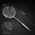 Großer Edelstahl Küchen Schaumlöffel Abseiher mit Haken ideal zum Frittieren und Kochen. - mit Haken / 18 Zoll