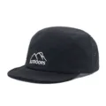 Japanischer Workwear Kurzbrim 5-Panel Baseballcap, Retro Outdoor bestickte schwarze Mütze. - Schwarz