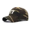 Camo baseball cap with distressed brim and bold 77 embroidery for stylish casual wear. - Camouflage No.77