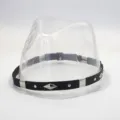 Handmade DIY hat band accessory woven retro ethnic style hat decorative band detail - Black Faux Leather Band With Silver Metal Rhombus Center Decor And Rivets