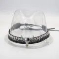 Braided hat band with metal bull skull detail, retro ethnic style DIY hat accessory for men and women. - Multi Strand Woven Cord Band With Metal Bull Head Pendant