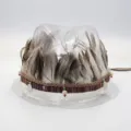 Retro feather hat band boho DIY woven hat accessory vintage native style headwear decor - Handmade Woven Band With Natural Feathers And Beaded Pendants