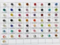 Color reference chart for 12mm clay rhinestone shamballa beads in 57 styles - 10mm Beads / Multicolor Options