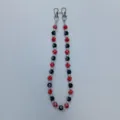 Hip hop acrylic dice and 8-ball beaded pants chain, stylish bag hanging chain accessory. - 5