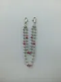Detail view of 12mm rhinestone pavé beaded pants chain with silver lobster clasps - Style 7