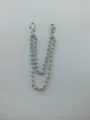 Close-up of 12mm sparkling rhinestone clay bead chain with silver lobster clasps - Style 8