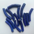 45mm Blaue Strass Polymer Ton Gebogene Röhren Perlen für DIY Schmuck Herstellung Zubehör - 9