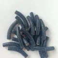 Dunkelblaue Strass gebogene Röhrenperlen Abstandshalter DIY Schmuckzubehör Detailansicht 45mm - 13