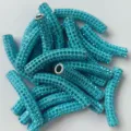 Blau Strass Ton gebogene Röhre Perlen Detailaufnahme für DIY Armband Halskette Schmuck - 16