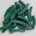 Grüne Strass Ton gekrümmte Röhrenperlen für DIY Schmuckherstellung Armbänder Halsketten Zubehör - 17