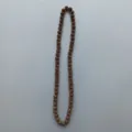 Detailed close-up of sparkling rhinestone clay disco beads necklace, shiny accessory texture. - 10mm Beads, Approx 56 Beads, 54cm(21.25inch), 5 Rows / Brown / Bronze (25)