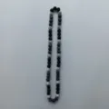 Detail view of black and rhinestone disco ball beads necklace, stylish accessory for daily wear. - Shamballa Style Necklace (31) / 10mm 5 Rows Rhinestones (Approx. 56 Pcs/54cm) / Black and White Patchwork