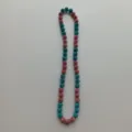 Detailed view of colorful rhinestone clay beads elastic Shamballa necklace for stylish wear. - 10mm Beads, Approx 56 Beads, 54cm(21.25inch), 5 Rows / Style 19