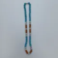 Detailed shot of a colorful shamballa beaded necklace with sparkling crystal round beads. - 10mm Beads, Approx 56 Beads, 54cm (21.25inch), 6 Rows of Rhinestones / Style 29