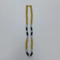 Detailed view of colorful rhinestone pave bead necklace, sparkling crystal ball design. - 10mm Beads, Approx 56 Beads, 54cm (21.25inch), 6 Rows of Rhinestones / Style 37