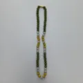 Close-up detail of the colorful rhinestone clay bead necklace featuring sparkly round beads. - 10mm Beads, Approx 56 Beads, 54cm (21.25inch), 6 Rows of Rhinestones / Style 39