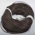 1.5mm braune runde Lederkordel Spule fuer DIY handgemachte Halskette Armband Schmuckherstellung. - 100 Yards/Packung (1.5mm) / Kaffeebraun