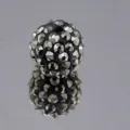 8mm half hole rhinestone Shamballa bead DIY jewelry accessory for earrings and pendants. - Jet Hematite