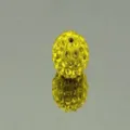Abalorio Shamballa de arcilla con estrás amarillo de 10mm, bola de cristal brillante para joyas. - Amarillo Limón