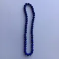 Detailed view of dark blue Shamballa rhinestone clay bead strand, ideal for custom jewelry crafts. - Dark Blue Series (49) / 10mm Beads, Approx 56 Pcs, 54cm, 5 Rows / Dark Blue