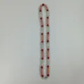 Colorful Shamballa clay rhinestone beaded stretch necklace, red silver and rose gold. - 10mm (5 Rows / 54cm) / Red & Gold & Silver (59)