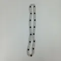 Shamballa rhinestone and black bead necklace detail view, elegant sparkly jewelry item. - 10mm 5 Rows / Black and White (60)