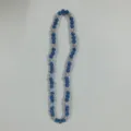 Blue silver Shamballa rhinestone clay crystal bead long necklace fashion statement jewelry - Blue-Silver Shamballa Rhinestone Style (70) / 10mm 5 Rows (Approx. 56 Beads/54cm) / Blue Silver