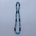 Shamballa rhinestone clay bead necklace blue black silver sparkly jewelry accessory trendy item - Shamballa Beaded Style (87) / 10mm Beads 5 Rows (54cm) / Blue Black Silver White