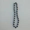 Detailed view of the sparkling black and white rhinestone Shamballa beaded necklace. - 10mm Beads, Approx 56 Beads, 54cm(21.25inch), 5 Rows / Style 45