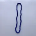 Detailed close-up view of dark blue Shamballa rhinestone bead necklace string display - 10mm Beads, Approx 56 Beads, 54cm, 5 Rows of Rhinestones / Deep Blue (95)