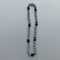 Shamballa rhinestone clay bead necklace with black cross pendants for fashion jewelry. - 10mm 5 Rows / Black Cross Style