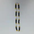Fashion beaded necklace with sparkling crystal balls and white cross charms for daily wear. - 10mm Beads, Approx 56 Beads, 54cm(21.25inch), 5 Rows / Style 49