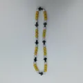 Hip hop rhinestone Shamballa bead necklace with black cross pendants for men and women stylish - 10mm Beads, Approx 56 Beads, 54cm(21.25inch), 5 Rows / No.53