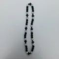 Black white Shambala beaded necklace with crystal rhinestone balls and cross pendants fashion. - 10mm Beads, Approx 56 Beads, 54cm(21.25inch), 5 Rows / No.56