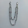 Double layer rhinestone pant chain with shimmering disco ball beads and metal lobster clasps. - Style 34