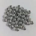 Silber Strass grosse Loecher Metall Abstandsperlen 7x9mm funkelnde Kristall Schmuck - 3 Reihen / Weiß