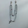 Double layer rhinestone Shamballa bead pants chain hip hop crystal cross waist chain for women - Style 51
