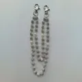 Double layer rhinestone Shamballa ball chain silver waist chain stylish pant accessory - Style 32