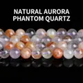 Natural auralite phantom crystal round beads for high-quality DIY jewelry making - 6mm Approx 60 Pcs / Natural Aurora Phantom