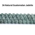 Cuentas redondas de jadeíta azul verdoso natural de alta calidad para hacer joyas DIY - 6mm Aproximadamente 60 Piezas / Jadeíta de Guatemala Natural 3A