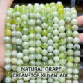 Natürliche hellgrüne Xiuyan Jade lose Perlen für DIY Schmuckherstellung Zubehör - 6mm (ca. 60 Stk.) / Natürliche Qingti Grüne Xiu-Jade