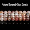 Natural multi-layered phantom quartz beads for DIY jewelry making crafts - Natural Layered Phantom Quartz