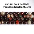 Multicolor natural phantom quartz round beads for DIY bracelet and jewelry making - Natural Full Pot Four Seasons Phantom