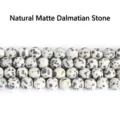 Natural matte dalmatian jasper round beads for DIY handmade bracelet jewelry accessories - 6mm (Approx 90 Beads) / Natural Matte Spotted Stone