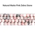 Natural matte pink zebra jasper round loose beads for DIY handmade jewelry making - 4mm (Approx 90pcs) / Matte Natural Pink Zebra Stone