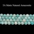 High-grade 5A natural frosted Amazonite gemstone round beads for DIY bracelet making - 4mm (Approx 90pcs) / 5A Grade Matte Amazonite