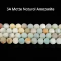 Premium matte natural Amazonite round loose beads for DIY jewelry making in mixed colors - 6mm (Approx 90 Beads) / 3A Matte Natural Amazonite