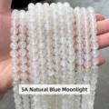 Natürliche blaue Mondstein-Rundperlen in 5A-Qualität für die DIY-Schmuckherstellung - 4mm (ca. 90 Stk.) / 5A Natürlicher blauer Mondstein