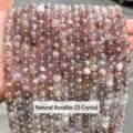 High quality natural purple auralite crystal round beads for DIY jewelry bracelet making - 6mm (Approx 60 Pieces) / Natural Amethyst Azeztulite Crystal Loose Beads