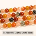 High-quality 5A natural Fu Lu Shou gemstone round beads for DIY jewelry making - 6mm (60 Pieces/String)